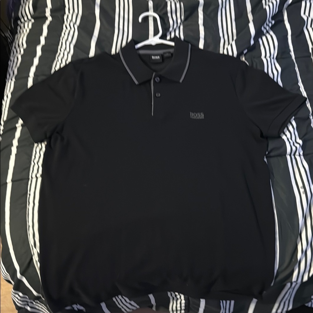 BOSS Men's Black Polo Shirt